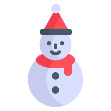 Kardan adam ikonu, Noel ve kutlamalar. düz sembol koleksiyonu. Düzenlenebilir vektör Tasarımı