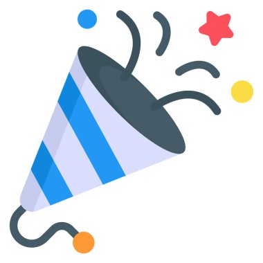 Havai fişek ikonu, Noel ve kutlamalar. düz sembol koleksiyonu. Düzenlenebilir vektör Tasarımı