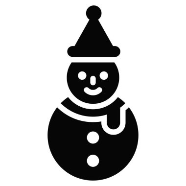 Kardan adam ikonu, Noel ve kutlamalar. Sembol koleksiyonu. Düzenlenebilir vektör Tasarımı