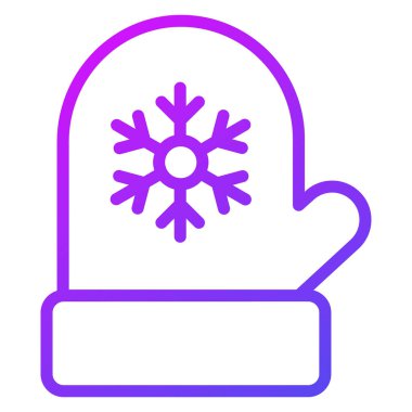 Eldiven çizgisi ikonu, Noel ve kutlamalar. Taslak sembol koleksiyonu. Düzenlenebilir vektör Tasarımı