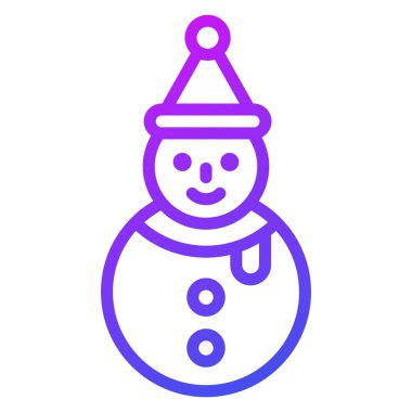 Kardan adam çizgisi ikonu, Noel ve kutlamalar. Taslak sembol koleksiyonu. Düzenlenebilir vektör Tasarımı