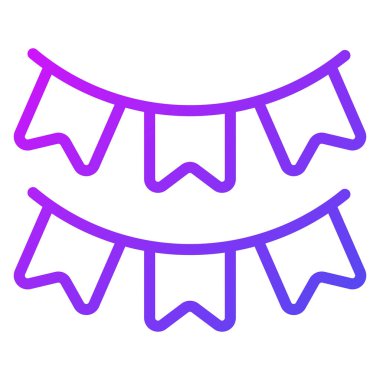 Dekorasyon çizgisi ikonu, Noel ve kutlamalar. Taslak sembol koleksiyonu. Düzenlenebilir vektör Tasarımı