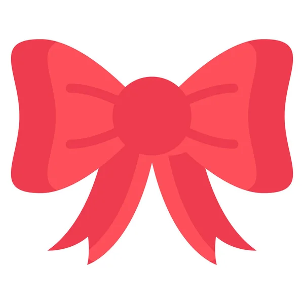 Verbeugung Ikone Weihnachten Und Feiern Flache Symbolsammlung Editierbares Vektordesign — Stockvektor