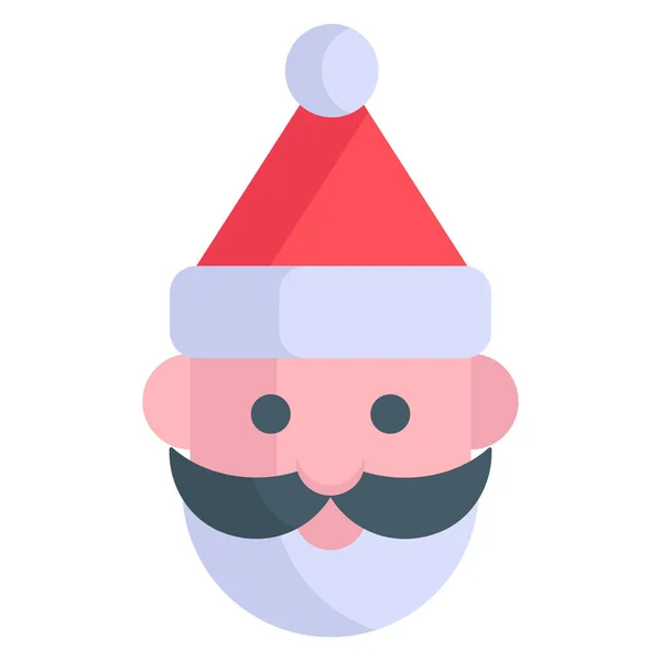Santa Icon Christmas Celebrations Flat Symbol Collection Editable Vector Design — Stock Vector