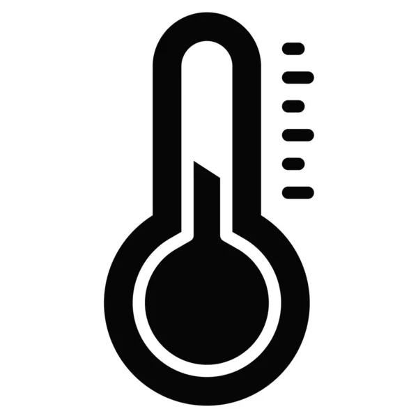 Икона Температуры Рождество Торжества Коллекция Символов Глифов Редактируемый Вектор — стоковый вектор