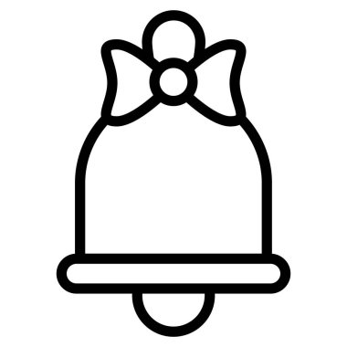 Çan ikonu, Noel ve kutlamalar. Taslak sembol koleksiyonu. Düzenlenebilir vektör Tasarımı