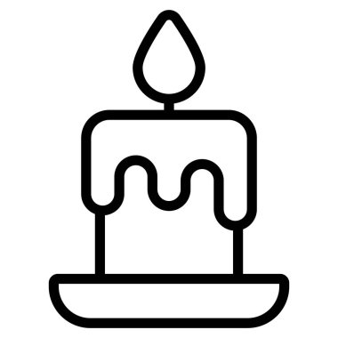 Mum ikonu, Noel ve kutlamalar. Taslak sembol koleksiyonu. Düzenlenebilir vektör Tasarımı