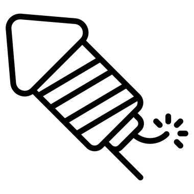 Havai fişek ikonu, Noel ve kutlamalar. Taslak sembol koleksiyonu. Düzenlenebilir vektör Tasarımı