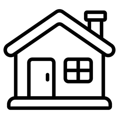 Ev ikonu, Noel ve kutlamalar. Taslak sembol koleksiyonu. Düzenlenebilir vektör Tasarımı