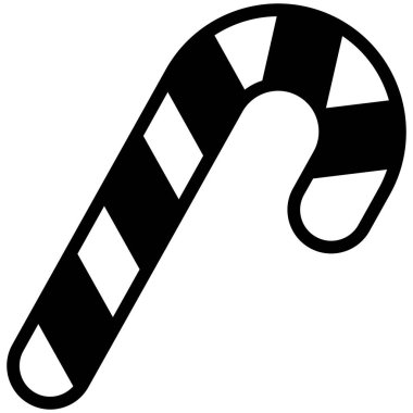 Şeker kamışı ikonu, Noel ve kutlamalar. Taslak sembol koleksiyonu. Düzenlenebilir vektör Tasarımı