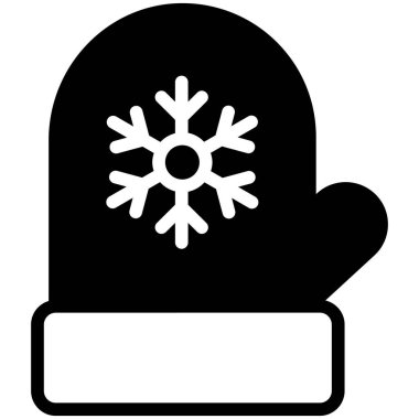 Mitten ikonu, Noel ve kutlamalar. Taslak sembol koleksiyonu. Düzenlenebilir vektör Tasarımı