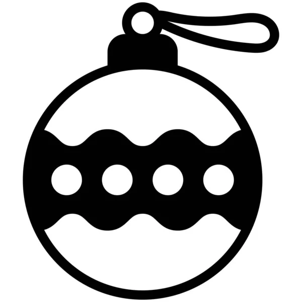 Ikona Ozdoby Boże Narodzenie Uroczystości Zarys Kolekcji Symboli Konstrukcja Wektora — Wektor stockowy