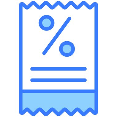 İndirim, Blue Outline simgesi, Alışveriş ve İndirim ikonu.