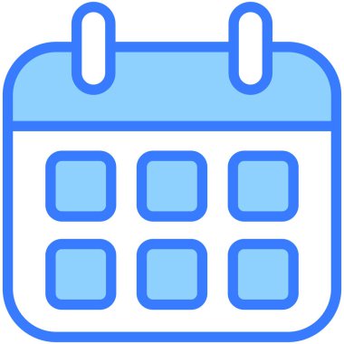 Takvim Mavi Taslak simgesi, Alışveriş ve İndirim ikonu.