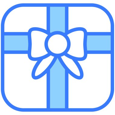 hediye, hediye Mavi Taslak simgesi, Alışveriş ve İndirim ikonu.