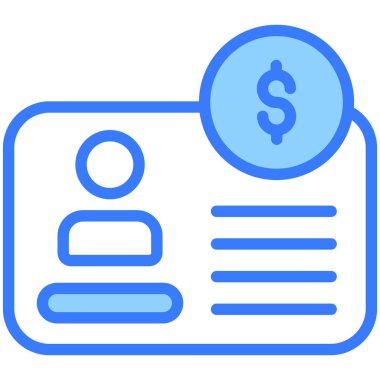 üyelik kartı Mavi Taslak simgesi, Alışveriş ve İndirim ikonu.