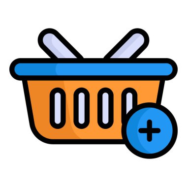 Sepet rengi taslak simgesi, alışveriş ve indirim satış simgesi ekle.