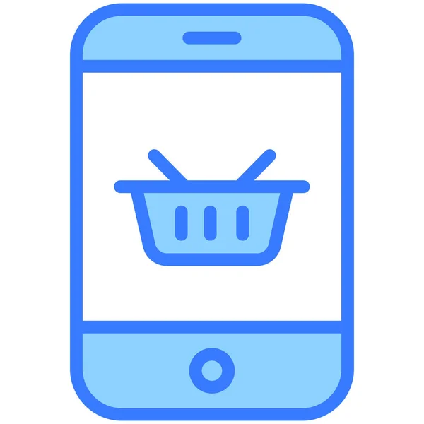 Näthandel Blue Disline Ikon Shopping Och Rabatt Försäljning Ikon — Stock vektor