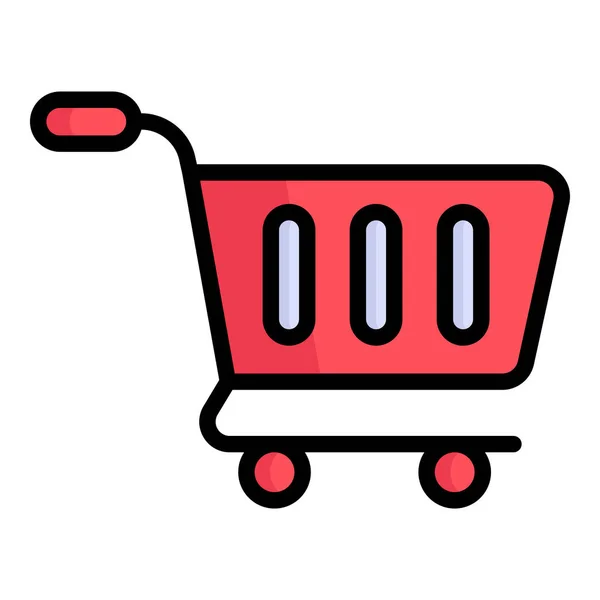 Alışveriş Arabası Rengi Taslak Simgesi Alışveriş Indirim Satış Simgesi — Stok Vektör