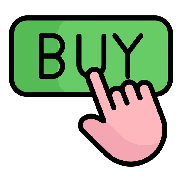 Buying Color Outline Icon Shopping Discount Sale Icon — Stock Vector