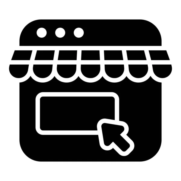 Web Store Vector Glyph Icon Shopping Discount Sale Icon — Stock Vector
