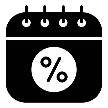 satış tarihi vektör simgesi, alışveriş ve indirim satış simgesi.