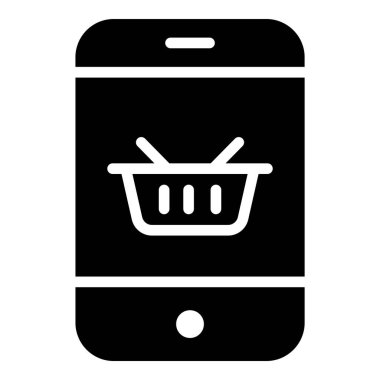 çevrimiçi alışveriş vektörü simgesi, alışveriş ve indirim satış simgesi.