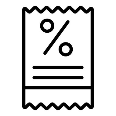 İndirim teklifi vektör çizgisi simgesi, alışveriş ve indirim satış simgesi.