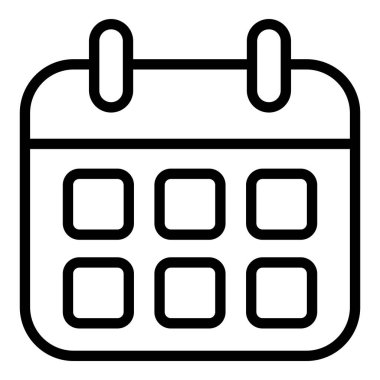 Takvim vektör çizgisi simgesi, alışveriş ve indirim satış simgesi.