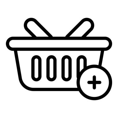 Sepet vektör satışı simgesi, alışveriş ve indirim satış simgesi.