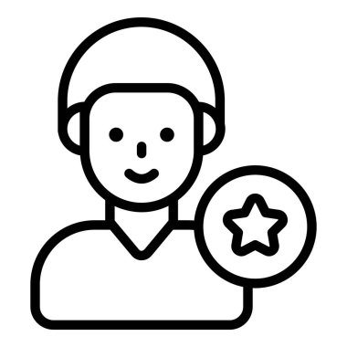 satıcı vektör çizgisi simgesi, alışveriş ve indirim satış simgesi.