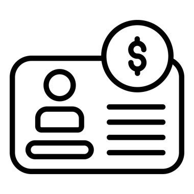 üyelik kartı çizgisi simgesi, alışveriş ve indirim satış simgesi.