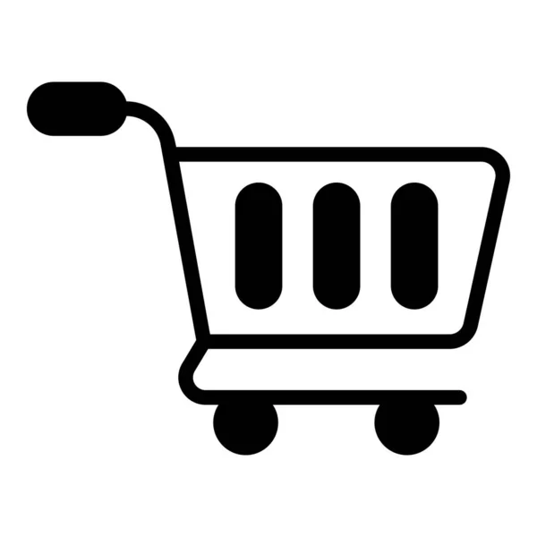 Carrello Shopping Vector Black Icon Shopping Discount Sale Icon — Vettoriale Stock