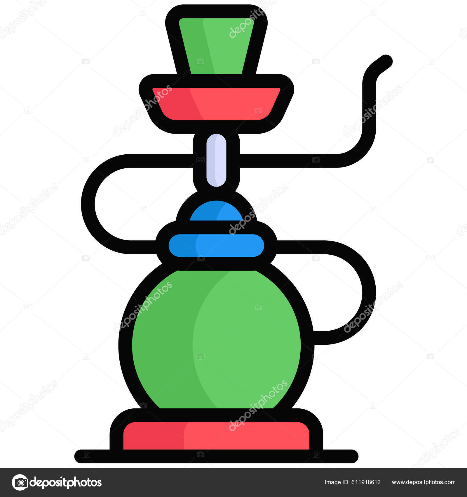 Shisha Hookah Vetor Colorido Ícone Contorno Festival Hindu Ícone Celebração  Vetor de ©IconsHome 611918612, image size:1600x1700