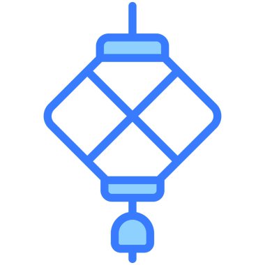 fener vektörü Mavi dış hat simgesi. Hindu festivali, Hindu kutlama ikonu.