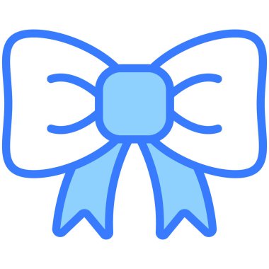 Mavi papyon vektörü dış hat simgesi. Hindu festivali, Hindu kutlama ikonu.