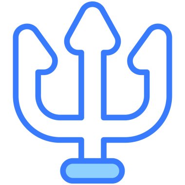 Üçlü vektör Mavi dış hat simgesi. Hindu festivali, Hindu kutlama ikonu.