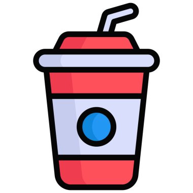 Meyve suyu bardağı renkli taslak simgesi. Hindu festivali, Hindu kutlama ikonu,