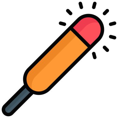 Havai fişek vektör renkli taslak simgesi. Hindu festivali, Hindu kutlama ikonu,