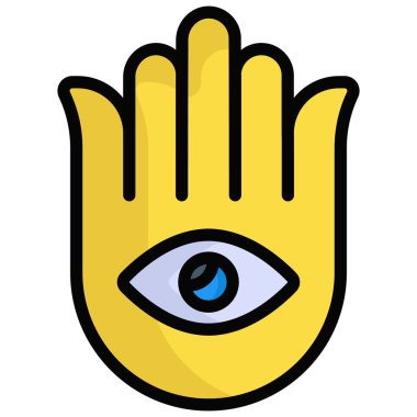 İnanç vektörü renkli dış hat simgesi. Hindu festivali, Hindu kutlama ikonu,