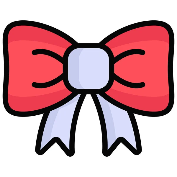 Bowtie Vector Colored Outline Icon Фестиваль Індусів Ікона Індуїстів — стоковий вектор