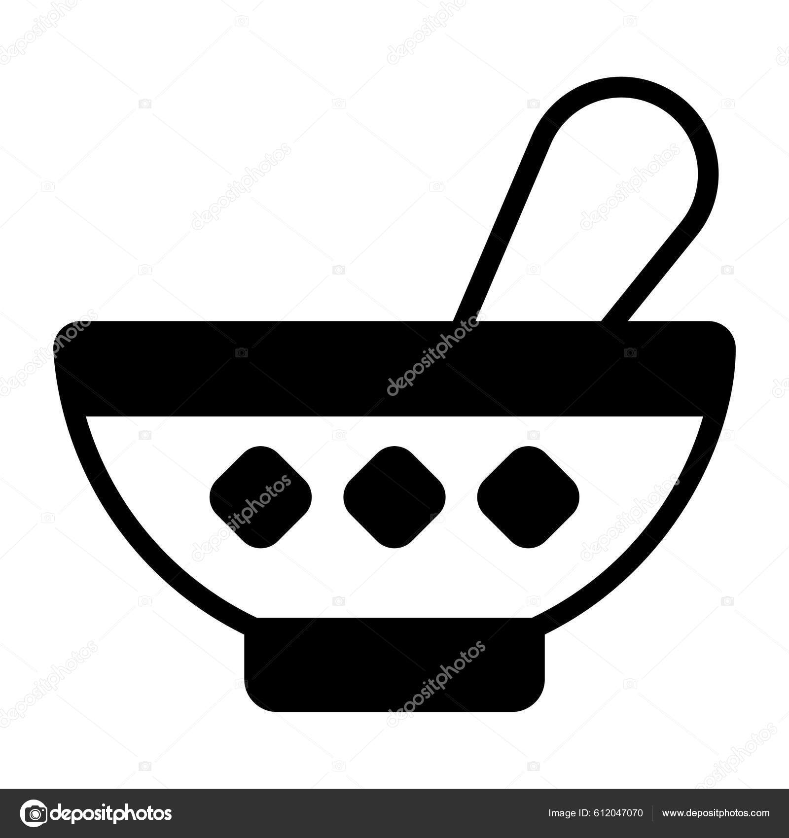 Soup Bowl Vector Icon Hindu Festival Hindu Celebration Icon Stock