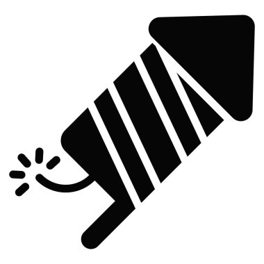 Roket vektör sembolü. Hindu festivali, Hindu kutlama ikonu,