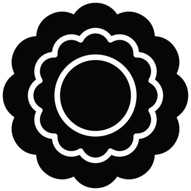 Rangoli vektör simgesi. Hindu festivali, Hindu kutlama ikonu,