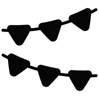 Dekorasyon vektör simgesi. Hindu festivali, Hindu kutlama ikonu,