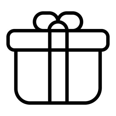 Hediye kutusu vektör ana hatları simgesi. Hindu festivali, Hindu kutlama ikonu,