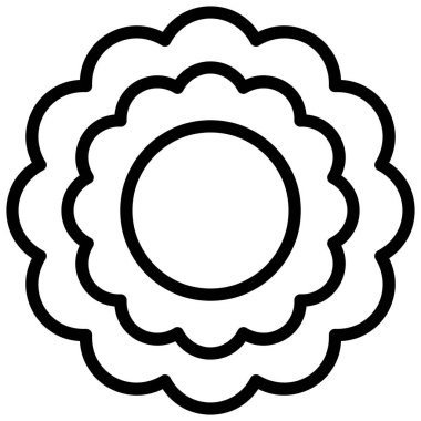 Rangoli vektör çizgisi simgesi. Hindu festivali, Hindu kutlama ikonu,