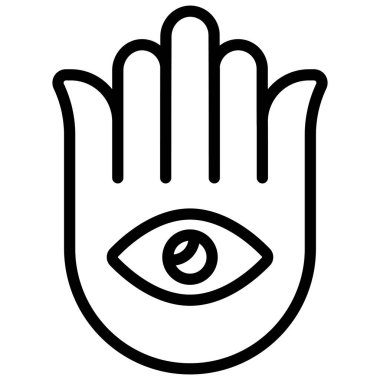 İnanç vektör ana hatları simgesi. Hindu festivali, Hindu kutlama ikonu,