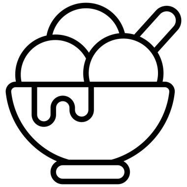 Dondurma kabı vektör ana hatları simgesi. Hindu festivali, Hindu kutlama ikonu,