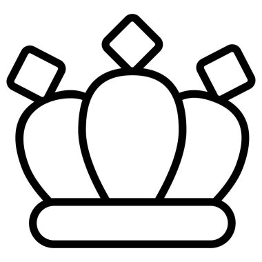Crown vektör çizgisi simgesi. Hindu festivali, Hindu kutlama ikonu,